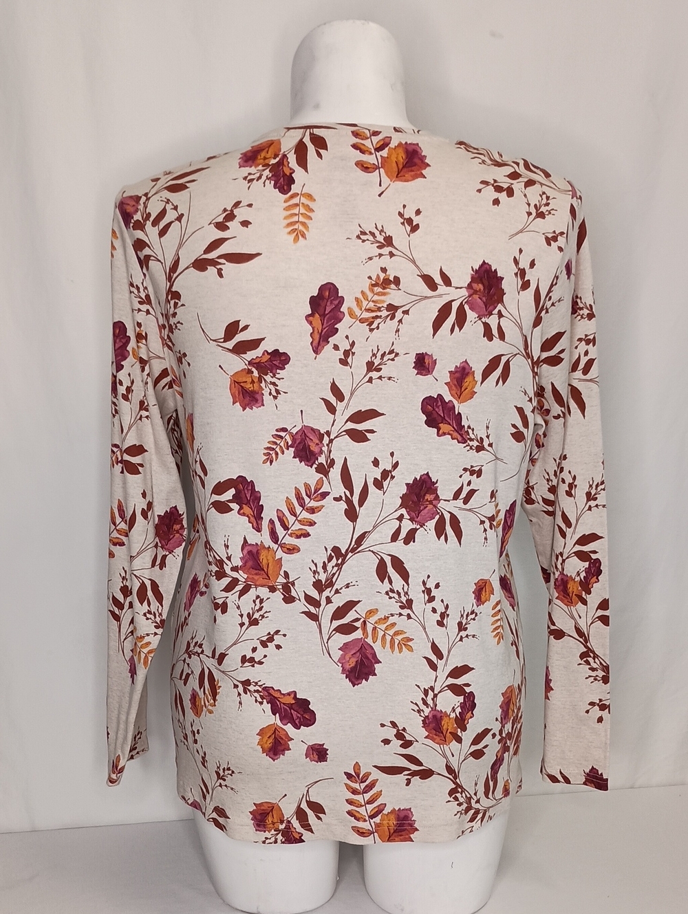 Women's Size 1X 100% COTTON Classic Long sleeve Tee Fall Autumn - Picture 4 of 7